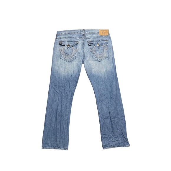 True Religion Brand Jeans Men's Size 42 Blue Wash Bootcut Denim Made in USA - Picture 2 of 8